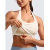 CRZ YOGA Womens Butterluxe Halter Longline Sports Bra - Padded