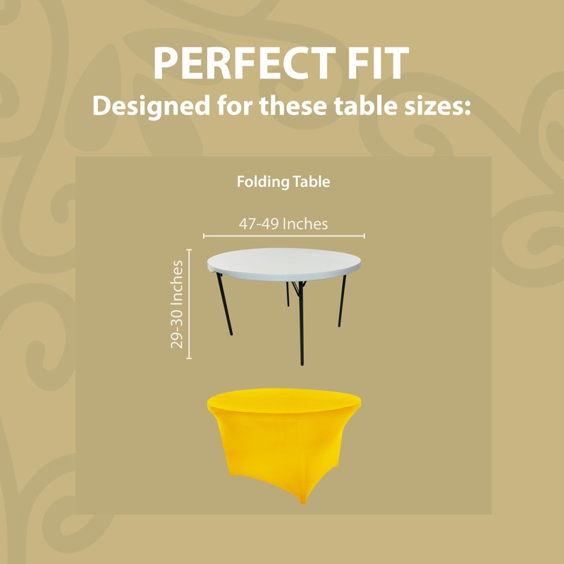 Goldstream Point Lemon Yellow 48 Inch (4 Foot) Round Spandex