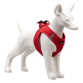 Red Dog Harness No Pull，Dog Harness for Walking, Running, Double D-Rings, No Pull，red Color Webbing with Reflective Thread,Wetsuit Fabric-Red L
