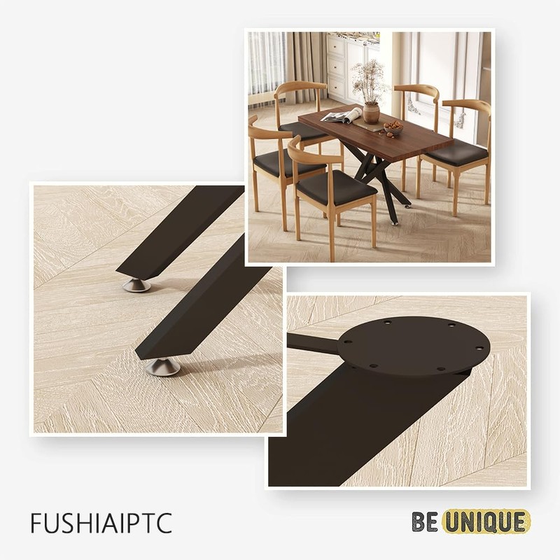 FUSHIAIPTC 30 Inch Metal Table Legs, Heavy Duty Desk Legs