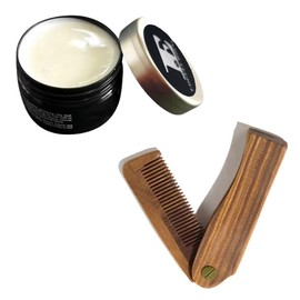 Edgell House Clay Pomade And Folding Comb Gift Combo Set Includes 2.7oz Hair Clay Pomade For Men And 7 Inch Sandalwood Hair & Beard Pocket Comb – Clay Products and Wooden Gifts