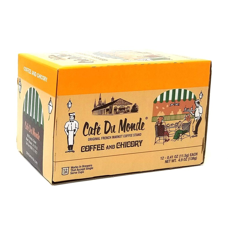 Cafe Du Monde Coffee and Chicory Single-Serve Cup Pods, 12