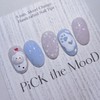 Melting Fluffy Snowman Handmade Nail Tips Winter Snowman Nails -