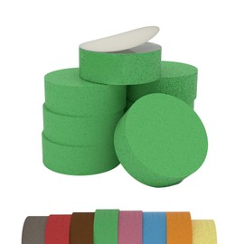 PolySound Sylo High-End Speaker Feet - Set of 8 Vibration Dampers Made of Sylomer for Clear Sound Quality for Subwoofers and Speakers from 15-30 kg, Green