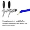 WAURCSY Beer Faucet Wrench Tool, Heavy-Duty Metal, Vinyl Coated Handle,