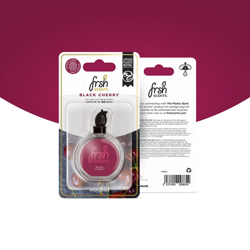 FRSH Scents FR8654 Air Freshener 3D Deluxe Bottle, Black Cherry