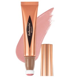 Liquid Blush Beauty Wand with Cushion Applicator - Natural Matte Finish Shading Bronzer Cream Stick Lightweight, Blendable and Super Silky Cream Contouring - Cruelty-Free and Vegan (01# Blush Stick)