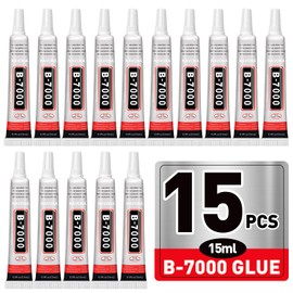 15 PCS 15ml B7000 Glue Clear with Precision Tip, Rhinestone Glue for Nail, B-7000 Glues for Craft Glues, Jewelry Making, Nail Art, DIY, Makeup, Shoes