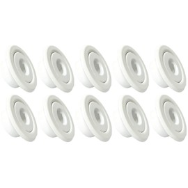 Happy Tree (10 Pack) 1/2" IPS Fire Sprinkler Head Semi-Recessed Escutcheon Plate 2 Piece Cover Ring White