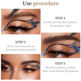 Generic 2024 New Magic Eyebrow Pencil, New 3D Waterproof Microblading Eyebrow Pencil Contouring Pen, 4-Tipped Precise Brow Pen, Long-Lasting Natural Fine Stroke Eyebrow Pen (b-black)