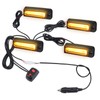 Justech 9 cm COB Warning Light Strobe Light Warning Beacon