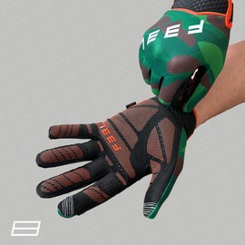 F33L SR3 Diamond Sim Racing Gloves - Camo Green (Large)