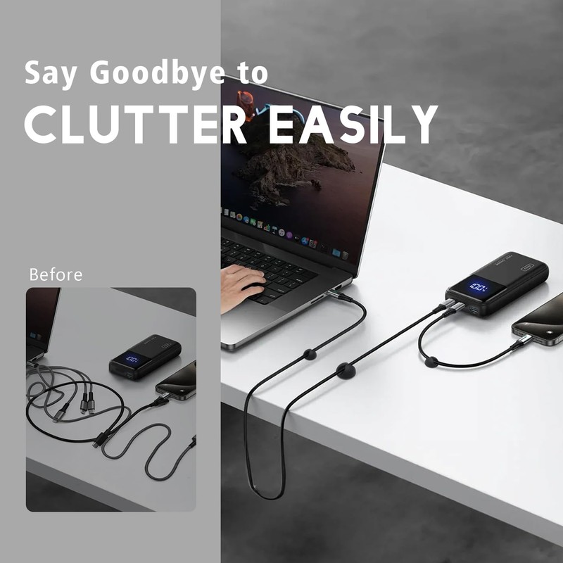 SmiLife Black Cable Clips 9 PCS, Adhesive Cable Organizer Phone