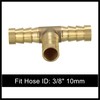 Hihaha 3/8" 10mm Brass Barb Hose Fitting Tee T 3