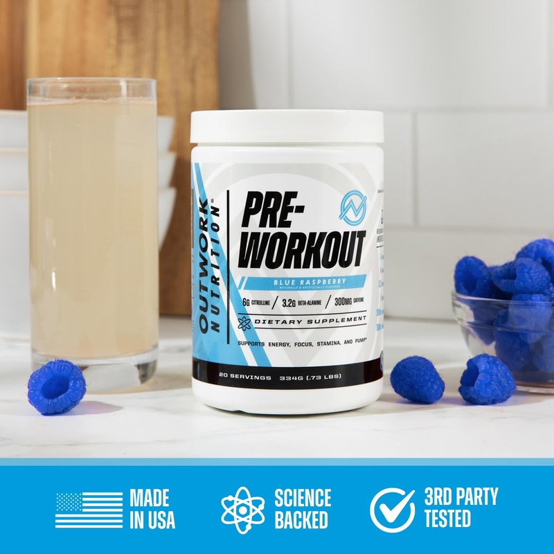 Outwork Nutrition Preworkout for Men & Women - Nootropic Pre