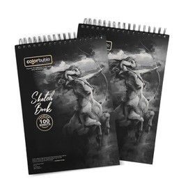 Sketch Book 9”x 12”, Premium Drawing Paper,100 Sheets of Top Spiral Bound Drawing Pad for Adults and Kids, 2 Packs (68LB/100GSM)…