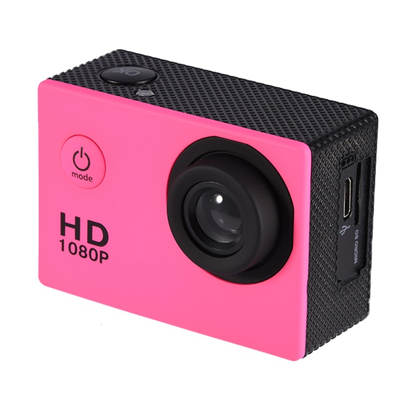 Waterproof Outdoor Cycling Sports Mini DV Action Camera Camcorder (Pink)