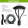 LED Circular Post Top Pole Lights 150W, LED Parking Lot