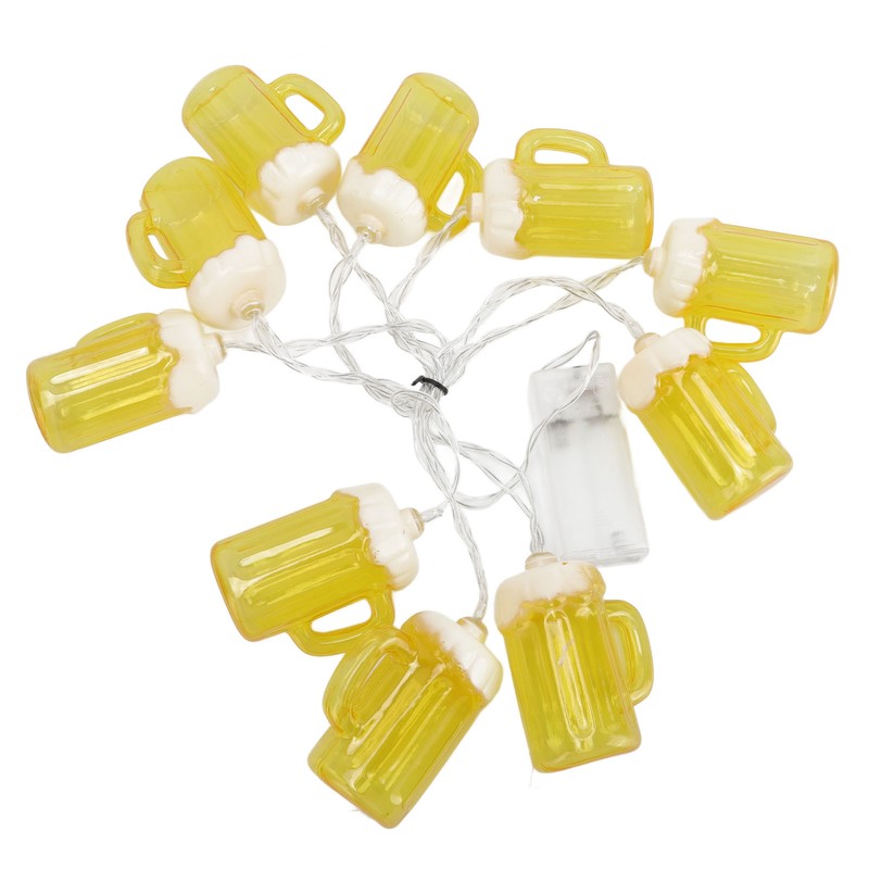 2pcs Beer String Lights 6.5ft 10LED Holiday Party Decorative String