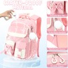 Tecoloy Backpack for Girls, 3PCS Girls Backpack with Lunch Box