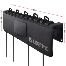 LEETPIC Tailgate Bike Pads for Pickup Truck Tailgate with Secure Bike Frame Straps, Tailgate Protection Pad for Bike and Truck (Classic)