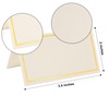 KraftiSky 50 Pack Place Cards for Table Setting with Gold