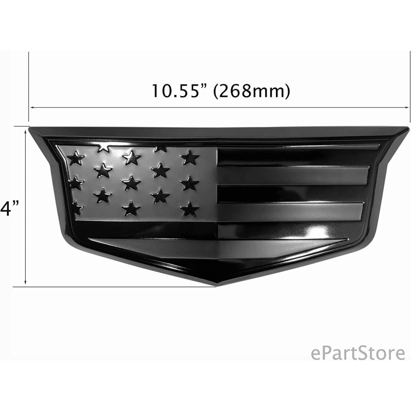 everHitch 2021-2023 Set of American Flag Aluminum Overlay Front Rear