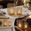 Pillar Candle Holder,Gold Candle Holder Metal Nest Lantern Set 2&3"