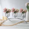 KEHAIL 3 Arms Crystal Candle Holders, Arch Candlestick Table Candelabras