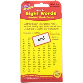 Sight Words Level A Pocket Flash Cards