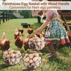 Farmhouse Egg 8'' Basket for Gathering Fresh Eggs, Wire Egg