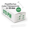 5,000 Pzs Plastiflecha Transp Etiquetadora Ropa Negocio 25mm Transparente