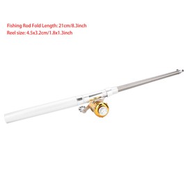 Baitcaster Reel, Fishing Pen Mini Fishing Pen Portable Fishing Pen Sturdy Fishing Reel with Fishing Reel for Freshwater Fish for Fishing(Silver)