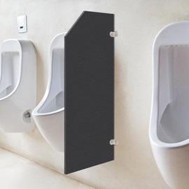 Urinal Screen Toilet Partition, 15.75x35.43In Wall-Mounted Men Urinal Screen Toilet Partition with Accessories, Waterproof PVC Urinal Partition Divider Screen for Shopping Malls Public Places