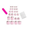 French Tip Press on Toe Nails Full Cover Short Square