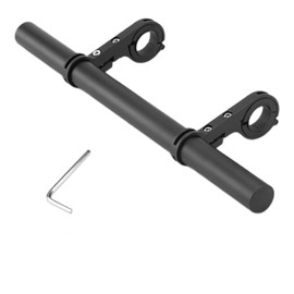 Wvapzwr Bike Handlebar Extender, 11.8 Inch Double Bicycle Handlebar Extension Bracket, Multifunctional Bracket Extension for Holding Bicycle Headlights, GPS, Speedometer (30 cm, Black)