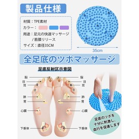UrbanPulse Acupressure Mat for Feet 13.8 inches (35 cm), Foot Massage, Foot Massager, Foot Massage, Ergonomics, Magnetic Decompression, Fatigue Reduction, Foot Pressure Pressure Reduction, Foot