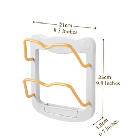 DODAMOUR Hair Styling Tool Organizer, Curling Iron Holder, Wall Mount, Hair Straightener Flat Iron Holder, White, Plastic, Rectangular, Modern, Unfinished, Toiletries, Cosmetic