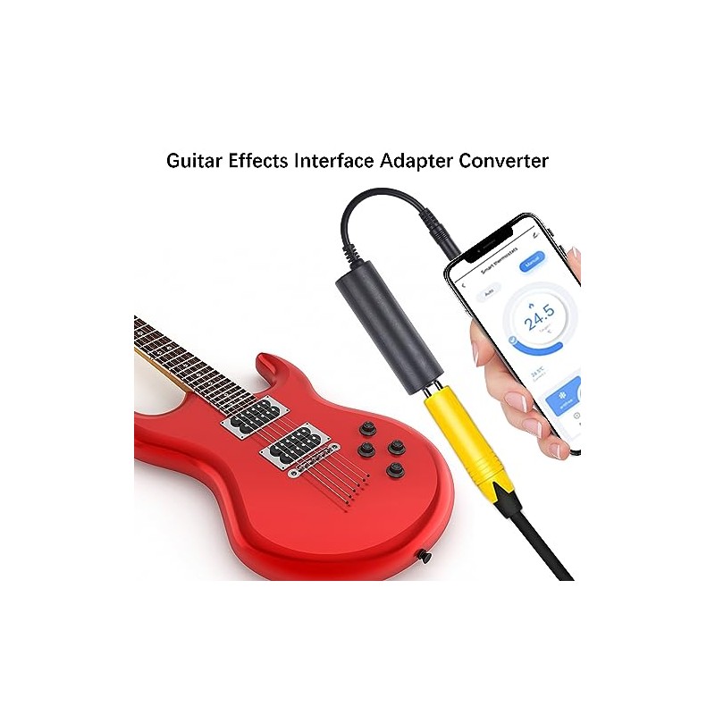 Convertidor de interfaz de guitarra para teléfono iOS/Pad/Pod, estilo retro,