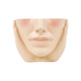 Pretty Woman Face Planter, Home & Garden Ceramic Art Vase, Dry Flower Arrangement for Decorative, Modern Colorful Sculpture White Planter Pot,Table Centerpieces Wedding Office Kitchen Home Decor