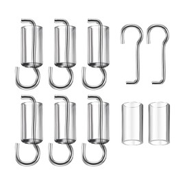 Sgphrzlt 8 Set Blind Wand Replacement Hook and Sleeve, Tilt Wand Wire and Sleeve Collar for Window, Vertical Blinds Repair Kit, 1 Inch Square Head-Rail for Horizontal Blinds Parts