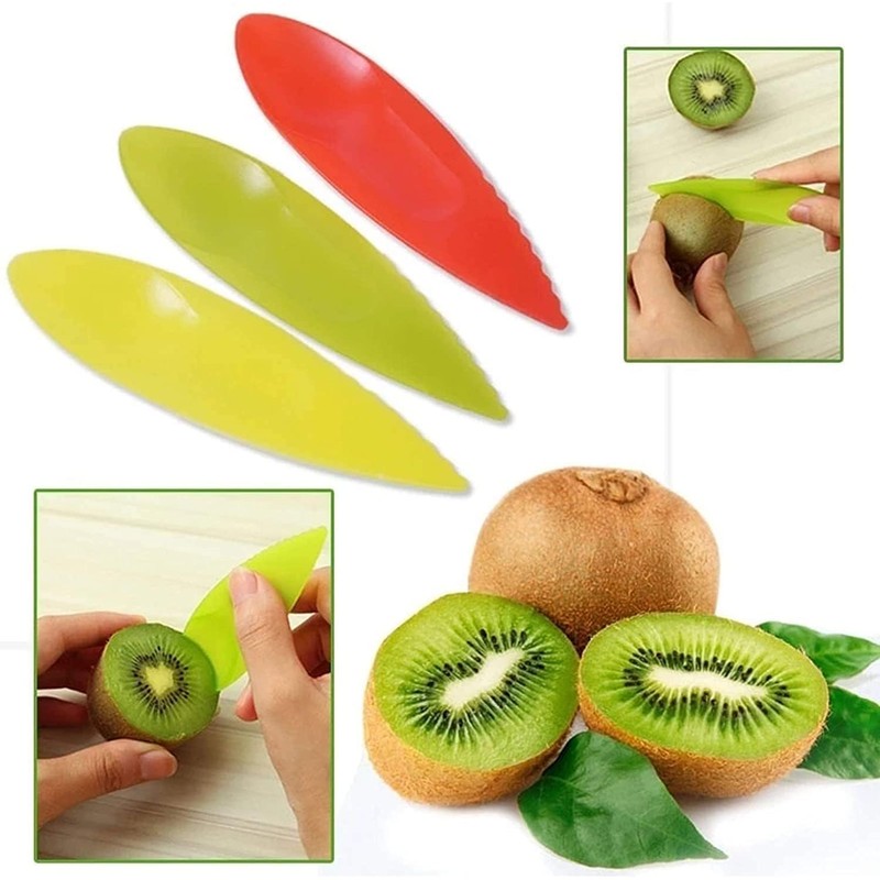Kiwi Plastic Spoon Fruit Peeler Cutter, Slicer Peeler Cutter for