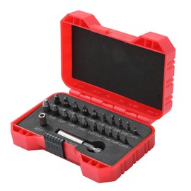 TOPWAY 22 pieces damaged screw extractor kit, screw remover for quick removal of screws and bolts, broken screws, magnetic extension bit holder and socket adapter