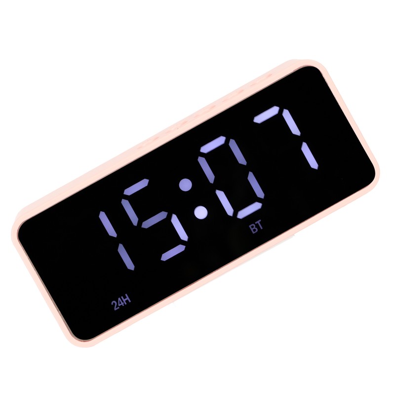 Alarm Clock Bluetooth Speaker Distortion Free USB Charging Mirror Display