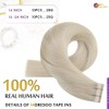 Moresoo Tape in Hair Extensions Human Hair,18 Inch 10 Pcs