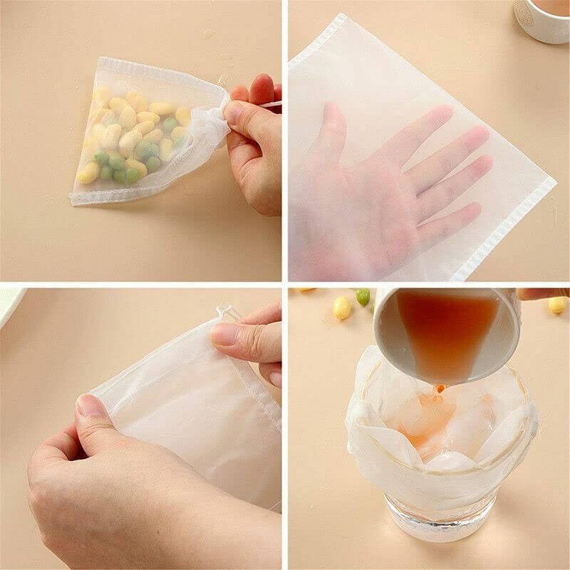 Micron Reusable Nylon Fine Mesh Food Strainer Filter Bag for