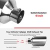 Richeer 4” Inlet Exhaust Tip, 10” Outlet 18” Long Stainless