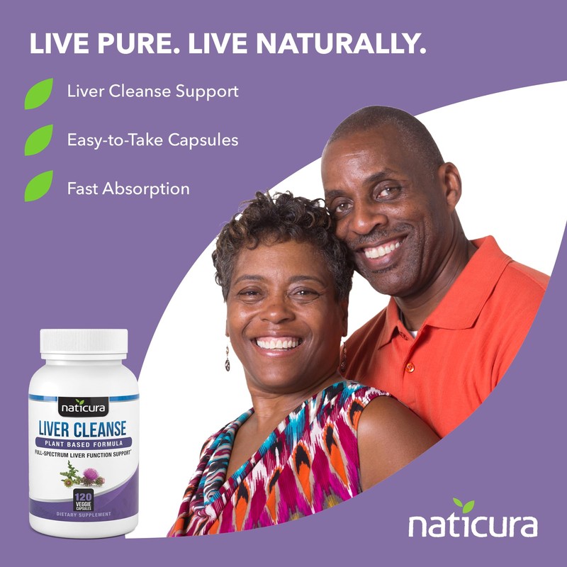 Naticura Liver Cleanse Plant-Based Formula - Vegan Full-Spectrum Supplement with