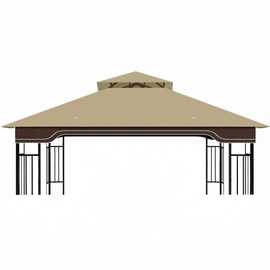 Replacement Gazebo Canopy for 10x12 Regency II Model L-GZ798PST | Heavy-Duty Ripstop Waterproof & UV Protective Top Cover, Khaki