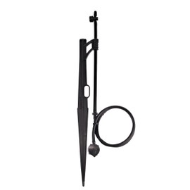 Raindrip 173CPUB, Adjustable Flow Micro Sprinkler Assembly, Quarter-Circle Pattern, Fan Spray, 1/4-Inch Clamp N Pierce® Inlet, Riser & 13-Inch Stake, Drip Irrigation Emitters for Drip Irrigation Gardening Systems, Black